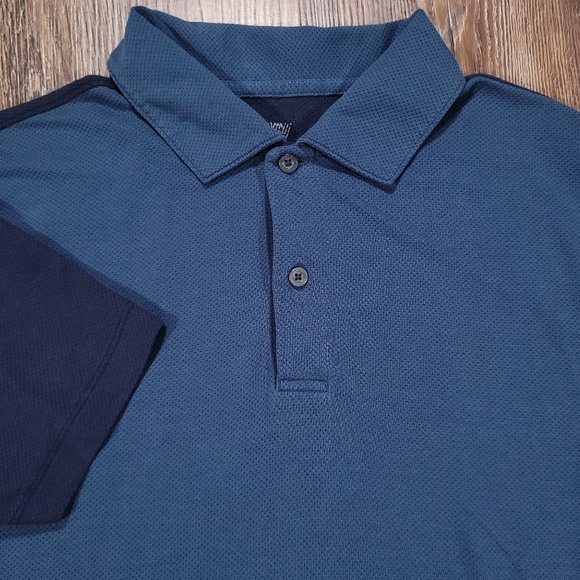Mack Weldon For Daily Wear ColorBlock Comb Cotton Blend Soft Preppy Polo Medium - Picture 1 of 9